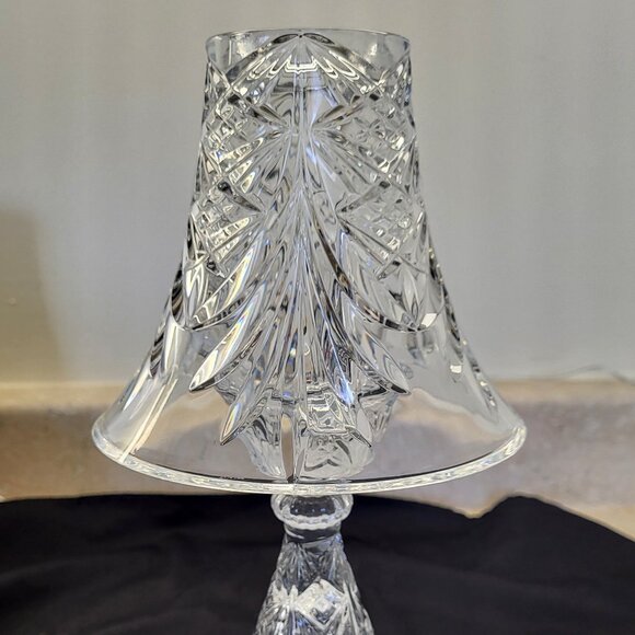 VINTAGE 24% LEAD CRYSTAL TEA LIGHT LAMP - Picture 5 of 14